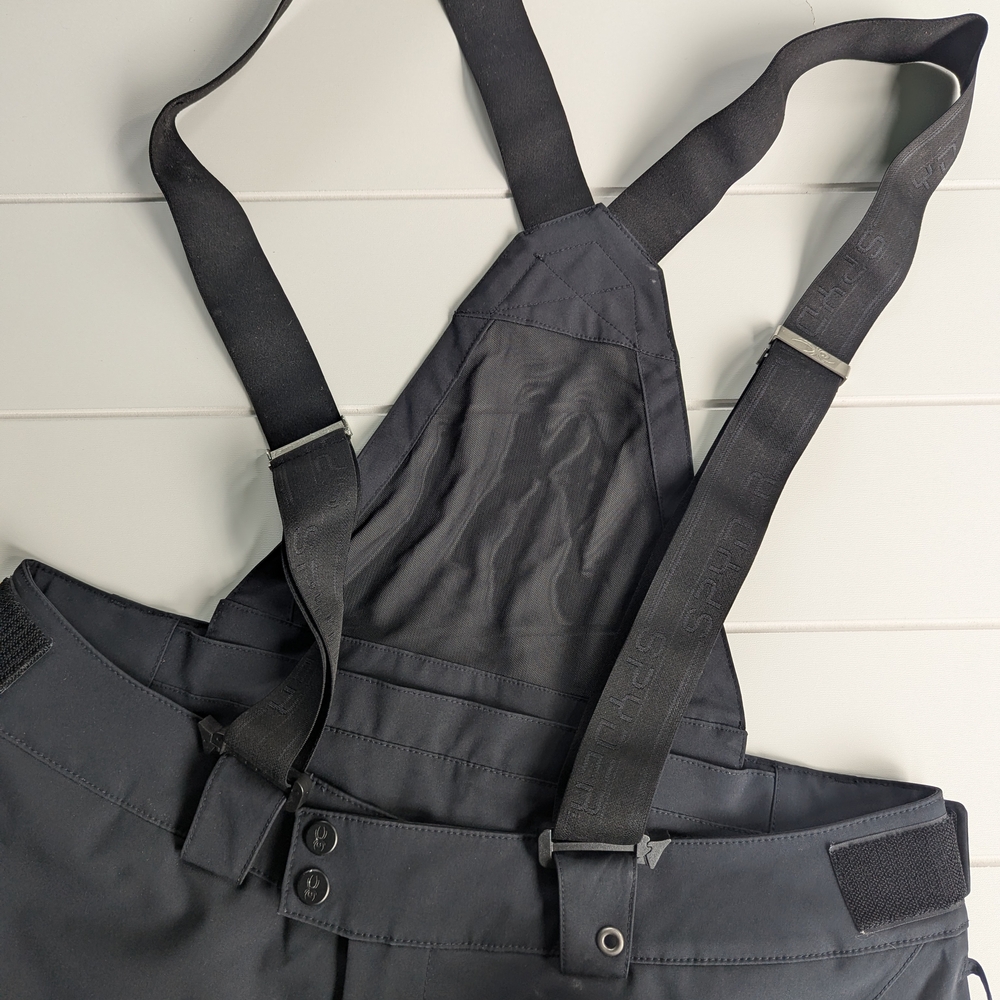 Spyder Black Bib Ski Pants with Adjustable Suspenders